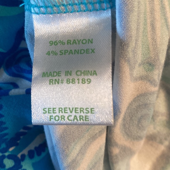 Lilly Pulitzer Strapless Ruffe Dress in Flor Shorely Blue Sailors Valentine - S - Picture 12 of 14